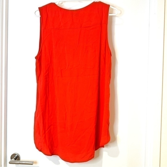 Witchery orange sleeveless top v neck work office career ladies size 14 - Picture 2 of 5